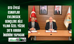 DTO üyesi esnaflar evlenecek gençlere Aile Yılına özel yüzde 30’a varan indirim yapacak