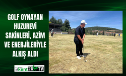 Golf oynayan huzurevi sakinleri, azim ve enerjileriyle alkış aldı