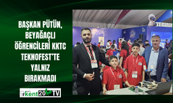 Başkan Pütün, Beyağaçlı öğrencileri KKTC TEKNOFEST’te yalnız bırakmadı