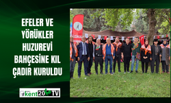 Efeler ve Yörükler huzurevi bahçesine kıl çadır kuruldu