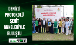 Denizli protokolü şehit anneleriyle buluştu