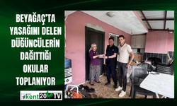 Beyağaç’ta yasağını delen düğüncülerin dağıttığı okular toplanıyor