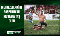 Merkezefendi’de başpehlivan Mustafa Taş oldu