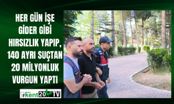 Her gün işe gider gibi hırsızlık yapıp, 140 ayrı suçtan 20 milyonluk vurgun yaptı