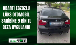 Abartı egzozlu lüks otomobil sahibine 9 bin TL ceza uygulandı