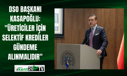 DSO Başkanı Kasapoğlu: "Üreticiler için selektif krediler gündeme alınmalıdır"