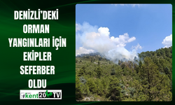 Denizli’deki Orman Yangınları İçin Ekipler Seferber Oldu