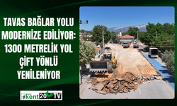 Tavas Bağlar Yolu Modernize Ediliyor: 1300 Metrelik Yol Çift Yönlü Yenileniyor