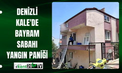 Denizli Kale'de Bayram Sabahı Yangın Paniği
