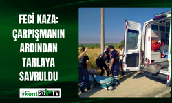 Feci Kaza: Çarpışmanın Ardından Tarlaya Savruldu