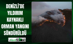 Denizli’de Yıldırım Kaynaklı Orman Yangını Söndürüldü
