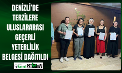 Denizli’de Terzilere Uluslararası Geçerli Yeterlilik Belgesi Dağıtıldı