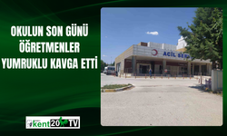 Okulun son günü öğretmenler yumruklu kavga etti