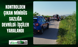 Kontrolden Çıkan Minibüs Sazlığa Devrildi: İşçiler Yaralandı