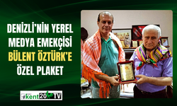 Denizli’nin Yerel Medya Emekçisi Bülent Öztürk'e Özel Plaket