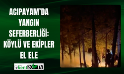 Acıpayam’da Yangın Seferberliği: Köylü ve Ekipler El Ele