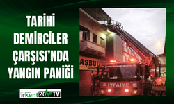 Tarihi Demirciler Çarşısı’nda Yangın Paniği