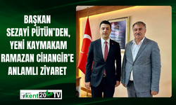 Başkan  Sezayi Pütün’den, Yeni Kaymakam Ramazan Cihangir’e Anlamlı Ziyaret