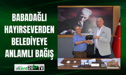 Babadağlı Hayırseverden Belediyeye Anlamlı Bağış