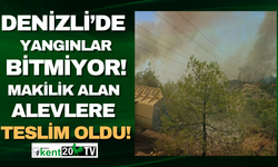 Denizli'de yangınlar artıyor! Bir yangın da Çal'da!