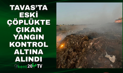 Tavas’ta Eski Çöplükte Çıkan Yangın Kontrol Altına Alındı