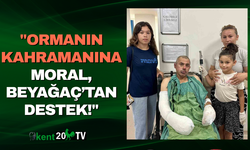 "Ormanın kahramanına moral, Beyağaç’tan destek!"