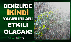 Denizli'de ikindi yağmuru uyarısı!