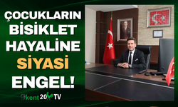 Çocuklarının bisikletine siyasi engel!