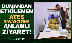 Hastaneye  kaldırılan orman personeline anlamlı ziyaret!