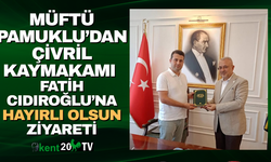 Denizli İl Müftüsü Abdullah Pamuklu’dan Çivril Kaymakamı Fatih Cıdıroğlu’na Hayırlı Olsun Ziyareti