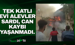 Tek katlı evi alevler sardı, can kaybı yaşanmadı.