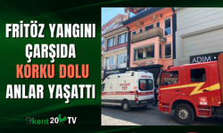 Fritöz yangını çarşıda korku dolu anlar yaşattı