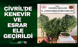 Çivril’de Kenevir ve Esrar Ele Geçirildi
