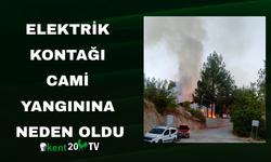 Elektrik  Kontağı  Cami  Yangınına  Neden Oldu