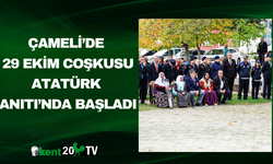 Çameli’de 29 Ekim Coşkusu Atatürk Anıtı’nda Başladı