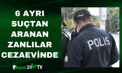 6 ayrı suçtan aranan zanlılar cezaevinde