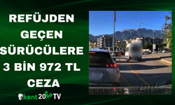 Refüjden Geçen Sürücülere 3 Bin 972 TL Ceza