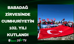 Babadağ Zirvesinde Cumhuriyetin 102. Yılı Kutlandı
