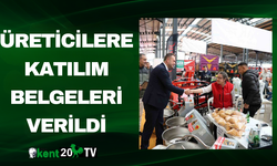 Üreticilere Katılım Belgeleri Verildi