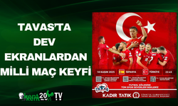 Tavas’ta Dev Ekranlardan Milli Maç Keyfi
