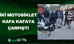 İki motosiklet kafa kafaya çarpıştı