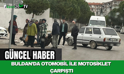 Buldan’da otomobil ile motosiklet çarpıştı