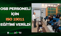 Osb Personeli İçin ISO 19011 Eğitimi Verildi