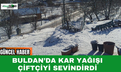 Buldan’da Kar Yağışı Çiftçiyi Sevindirdi