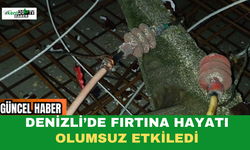Denizli’de Fırtına Hayatı Olumsuz Etkiledi