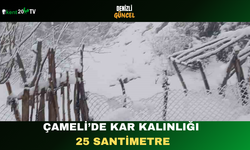 Çameli’de Kar Kalınlığı 25 Santimetre
