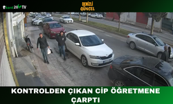 Kontrolden Çıkan Cip Öğretmene Çarptı