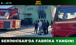 Serinhisar’da Fabrika Yangını