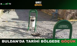 Buldan’da Tarihi Bölgede Göçük