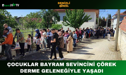 Çocuklar Bayram Sevincini Çörek Derme Geleneğiyle Yaşadı